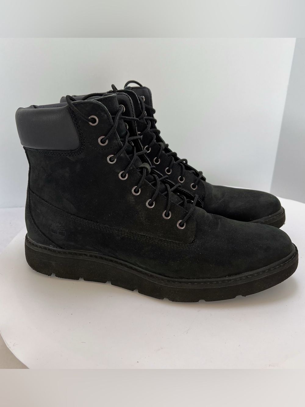 Timberland Kenniston Sz 11 Black Suede Lace-Up Ankle Boots Women’s - Picture 7 of 7